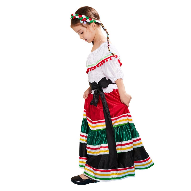Halloween Easter Mexican Style Ethnic Costume Adult Children Holiday Party Costume Performance Suit - Image 4